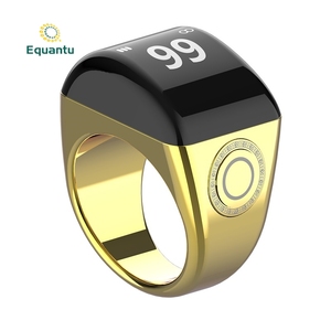 Anneau intelligent QB702 en alliage de <span class=keywords><strong>zinc</strong></span> AMOLED, contrôlé par application, avec compteur, alarme, surveillance du sommeil, compatible iOS, IP68, pour musulmans - Product Image 4