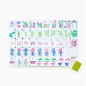 4 Player Customized Layer American Mahjong Tiles Light Green Acrylic Modern Luxury Casino <b>Gambling</b> Game Set - Product Image 4