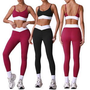 Wholesale 2 Pieces Gym Fitness Sets for Women Sportswear Workout Sets Quick Dry Breathable Yoga Set