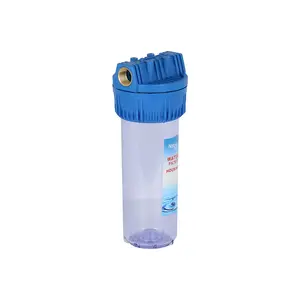 Transparent 10 inch water filter housing with AS PET material for simple water purifier machine