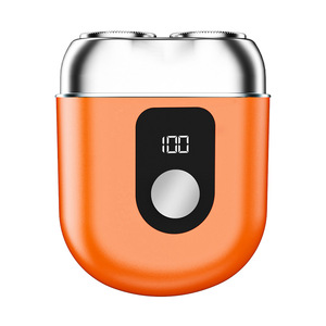 Afeitadora eléctrica portátil de doble cabezal de aleación de zinc para hombre, recortadora de barba mini portátil, personalizada y novedosa para viajes internacionales. - Product Image 2