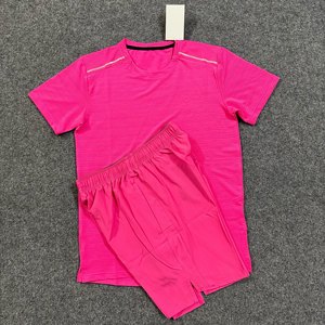 Conjunto Deportivo Corto para Hombre al por Mayor con Franjas Reflectantes, <span class=keywords><strong>de</strong></span> Secado Rápido y Transpirable, Jersey Deportivo para Fitness, Running y Entrenamiento - Product Image 3