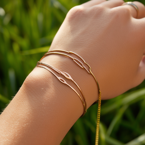 Bracelet Chaîne à Billes Classique en Acier Inoxydable 316L Plaqué Or PVD avec Mouvement à Quartz – Bijou Durable et Résistant, Idéal pour un Cadeau - Product Image 3