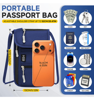 Produsen Tempat Kartu Haoran, Dompet Paspor Leher, Hadiah, Dompet Leher Perjalanan Grosir, Logo Kustom, Tempat Paspor Anti RFID