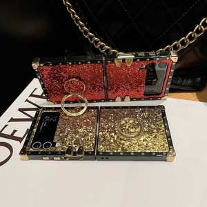 NOUVEAU pour <span class=keywords><strong>Z</strong></span> <span class=keywords><strong>Flip</strong></span> 6/5/<span class=keywords><strong>4</strong></span>/3/7 Étui de téléphone mobile en TPU+PC antichoc avec design luxueux brillant - Product Image 2