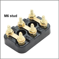Bornier à vis automobile M6, 2 pôles, contact en laiton, 150A, barre de connexion 50x32 TB06212, tige en fer pour moteur 11-20 AWG