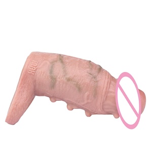 FAAK Factory Direct Skin Color Penis Sleeve Cock Enlargement Penis Cover Dick Attachment Hollow <b>Dildo</b> for Couples Sex Toys - Product Image 2