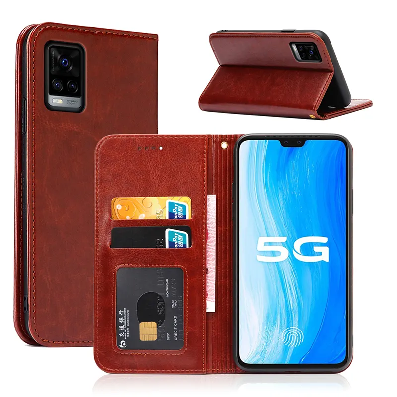 PU Leather Cover For Vivo S7 Durable Wallet Cover Case For Vivo V20 Pro