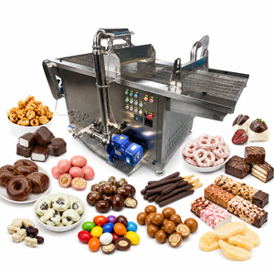 Línea Automática <span class=keywords><strong>de</strong></span> Recubrimiento <span class=keywords><strong>de</strong></span> Chocolate para Brownies, Rollos <span class=keywords><strong>de</strong></span> Pastel, Madeleines, Donas, Donas en Anillo, Profiteroles, Pasteles Daneses y Palmiers - Product Image 3