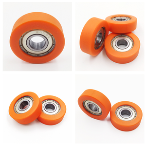 Rueda de PU de Color personalizado 20-80mm OD 5-40mm Bore 70A 90A Dureza con rodamiento 6202 para rodillo de equipo de manejo de materiales - Product Image 6