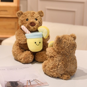 Nuevo Coral <span class=keywords><strong>Barcelona</strong></span> oso de peluche frutas llavero juguete Super suave Coco limón Soda muñeca peluche oso juguetes para regalo - Product Image 4