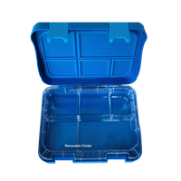 Boîte à lunch rectangulaire en plastique de haute qualité, personnalisée par l'usine OEM, Tritan sans BPA, étanche, 3 compartiments, portable pour l'école