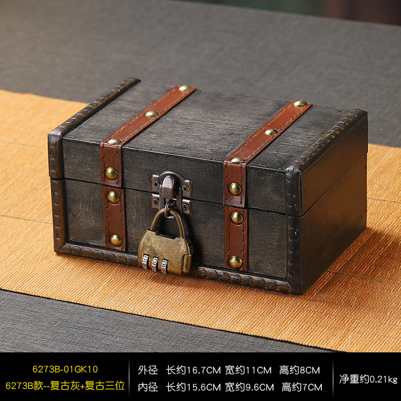 6273B-01GK10 - Candado de Combinación Retro Gris de Tres Dígitos