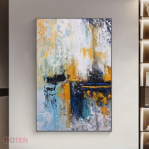 HOTEN - Pintura <span class=keywords><strong>al</strong></span> Óleo de Paisaje Hecha a Mano sobre Lienzo con Efecto de Textura Gruesa, Enrollable, Tamaño Personalizable, Original - Product Image 4
