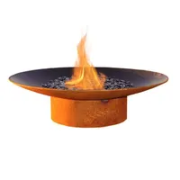 Personalizado poze de fuego natural ferrugem de metal cordez, de aço grande grelha de churrasco ao ar livre pit