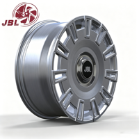 Rines JBL Monoblock de Aleación de Aluminio Forjado, Diseño Cóncavo, 16-24 Pulgadas, Color Plata Pulido, Nuevos, ET 25mm/20mm, para Autos de Pasajeros