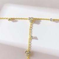 Chaîne de doigt en acier inoxydable personnalisée OEM, chaîne de main minimaliste, art de la main superposé, fleur, bracelet en CZ blanc pour femmes, bijoux