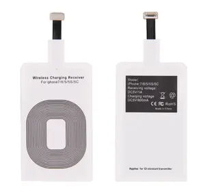 Qi无线充电接收器通用C型充电器，适用于华为P20 Pro P10和小米，适用于苹果手机的微型USB充电坞站