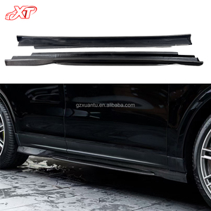Faldas laterales estilo T de fibra de carbono 9Y0 para <span class=keywords><strong>Porsche</strong></span> <span class=keywords><strong>Cayenne</strong></span> 2018-2023 Kit de Carrocería deportiva Alerón de labio de extensión - Product Image 1