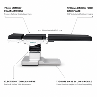 Table de chirurgie de la colonne vertébrale avec conception à double plaque dorsale, plaque d'imagerie entièrement en fibre de carbone de 1200 mm pour les procédures de chirurgie de la colonne vertébrale et interventionnelles