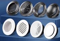 Grille de ventilation ronde en plastique pour systèmes de chauffage/refroidissement muraux et de plafond, installation facile