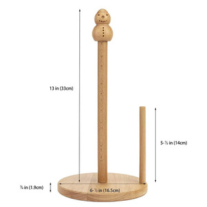 Single Tier Wall-Mounted Standing Type Irregular Solid Wood Sustainable Classic Folding <b>Kitchen</b> Paper <b>Storage</b> Rack Flexible - Product Image 3