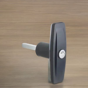 Verrou à poignée en T à ouverture horaire, non fileté, pour bâches de camion avec clé, noir avec joint pour un déverrouillage facile - Product Image 5