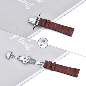 JUELONG Braun-Schwarzes Hybrid-Uhrenarmband Wasserdicht 18 19 20 21 22 24 mm Schmetterlingsverschluss Gummi-Leder Uhrenarmbänder - Product Image 6