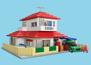OXFORD CRAYON SHIN CHANS HOUSE Modern Cartoon Building <b>Blocks</b> Construction Toy ABS <b>Plastic</b> - Product Image 2