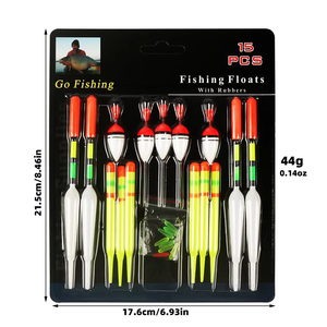 Juego <span class=keywords><strong>de</strong></span> Flotadores <span class=keywords><strong>de</strong></span> <span class=keywords><strong>Pesca</strong></span> JSFUN <span class=keywords><strong>de</strong></span> 15 Piezas, Boya Vertical <span class=keywords><strong>Profesional</strong></span> con Barra Luminosa, Flotador Multifunción para <span class=keywords><strong>Pesca</strong></span> <span class=keywords><strong>de</strong></span> Carpa - Product Image 2