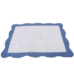 100% Cotton Quilted Baby Swaddle <strong>Blanket</strong> Scalloped Edge Soft <strong>Wrap</strong> for Newborn Wholesale OEM - Product Image 5