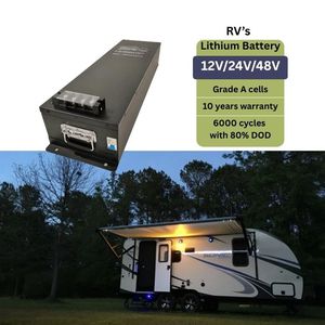 Batterie au lithium LiFePO4 extensible 12V 24V 48V 100-400Ah, longue durée de vie, protection BMS intégrée pour camping-cars/campers - Product Image 1