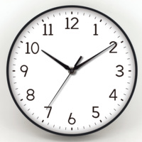 Horloges murales décoratives en plastique de style simple, design moderne, horloge murale à quartz en plastique pour la décoration de la maison