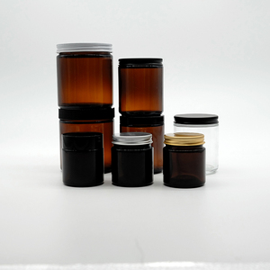 Tarro de cristal de vela de bendición de oración ámbar a granel, 4oz, 8oz, 16oz, tarro de cristal de lado recto transparente/esmerilado con tapa negra de plástico con tornillo - Product Image 4
