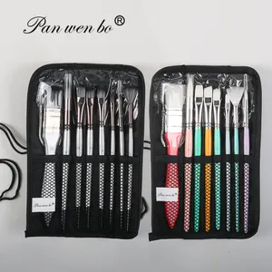 Set di pennelli da artista per capelli in Nylon ad acquerello professionale Set di pennelli da 6 pz/set per artisti, pennello artistico con borsa