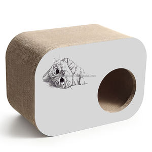 Rectangular <span class=keywords><strong>Cat</strong></span> <span class=keywords><strong>Scratcher</strong></span> & Papelão Ondulado Casa Novo Design <span class=keywords><strong>Cat</strong></span> Condomínio para brincar e dormir - Product Image 6