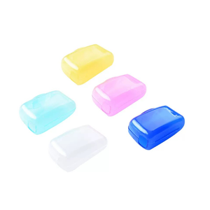 Multicolor Portable Two-piece Rectangle <strong>Toothbrush</strong> <strong>Head</strong> Cover Caps Travel <strong>Holders</strong> and Covers Plastic Brush Protector - Product Image 2