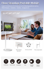 24 inch trắng không dây Android thông minh TV 360 độ xoay độ nét cao có thể sạc lại cảm ứng hiển thị xách tay HDTV - Product Image 3