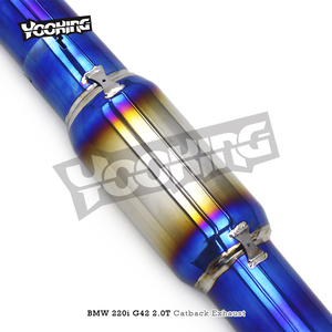 Tubos de escape OEM de rendimiento Motorsport para BMW 220/220i G42 2,0 T B48 2022 silenciador de titanio resonador Catback - Product Image 5