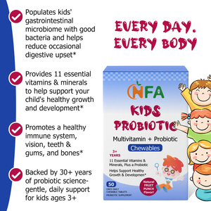 Factory Customization Kids Probiotic Chewable Tablets Probiotic <b>Supplement</b> for Digestive Health with Multivitamin Boost Immunity - Product Image 3