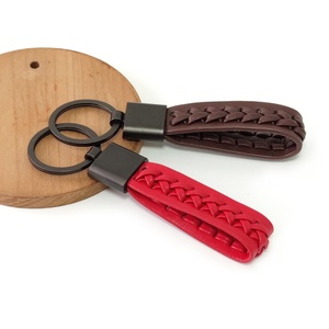 Wholesale Custom Logo Round <b>Key</b> <b>Ring</b> Keychain China's PU Leather Car <b>Key</b> Tags with Metal Elegant & Durable Leather Keychains - Product Image 2