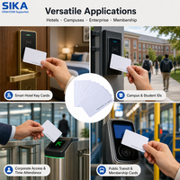 Carte intelligente RFID NFC multifréquence SIKA 13,56 MHz ISO, mini-étiquette étanche imprimable, OEM ODM, contrôle d'accès, serrure d'hôtel