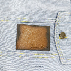 Tùy chỉnh mô hình jeans da vá PU da logo vá hoodie da vá cho Trucker Hat - Product Image 6