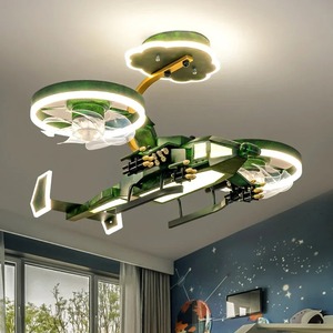 Ventilateur de plafond pour enfants avec lumières pour chambre à coucher, bureau, maternelle, décoration de chambre d'enfant, éclairage LED, lustre, lampe - Product Image 5
