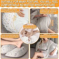 Oreiller de grossesse de haute qualité avec logo personnalisé Oreiller de maternité avec soutien du ventre en fibre de polyester de bambou pour dormir et allaiter