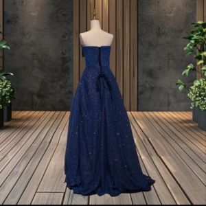 <span class=keywords><strong>Robe</strong></span> <span class=keywords><strong>de</strong></span> soirée personnalisée à paillettes couleur unie, bustier, avec nœud sur le devant, silhouette sirène/trompette, longueur ras du sol, pour mère <span class=keywords><strong>de</strong></span> la mariée, ornée <span class=keywords><strong>de</strong></span> fleurs et <span class=keywords><strong>de</strong></span> strass - Product Image 3