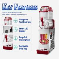 Máquina automática de granizados de 12L con condensador de cobre puro y evaporador de acero inoxidable 304, máquina para hacer cócteles congelados, 220V 110V