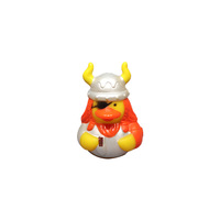 Mini canards Viking flottants de 2 pouces avec logo personnalisé, jouet de bain en caoutchouc pour tout-petits, pour fête au bord de la piscine, MCtoy E076
