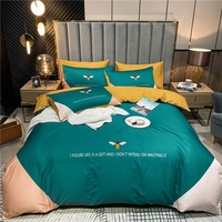 Drap de lit imprimé personnalisé couette 3d ensemble de couverture de lit 100% coton ensemble de literie drap de lit de luxe ensemble de couette