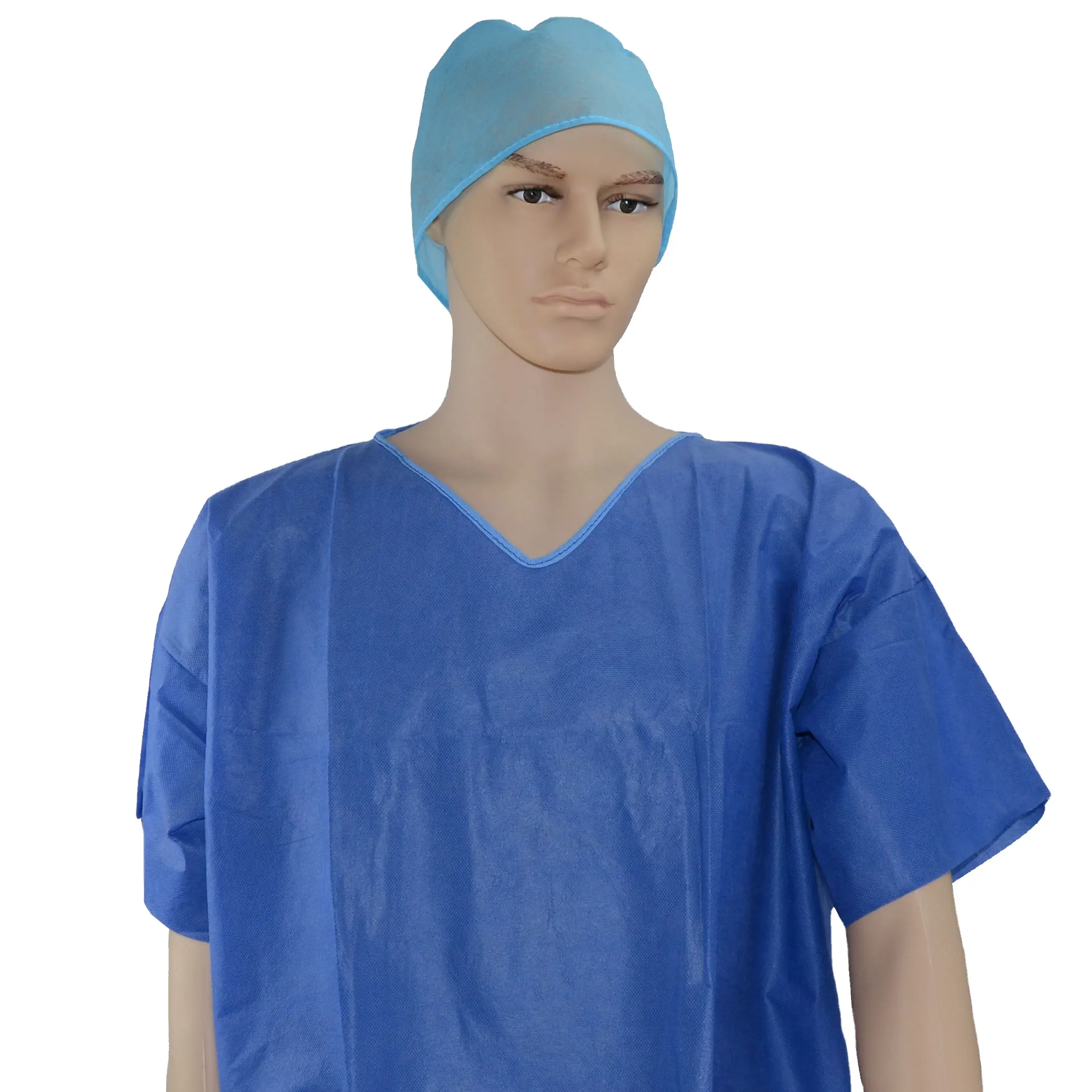 MOQ-1set одноразовые PPE на каждый день, костюм больница Нетканые Медицинские костюмы скраб комплект с короткими рукавами, а также штанов, раздел